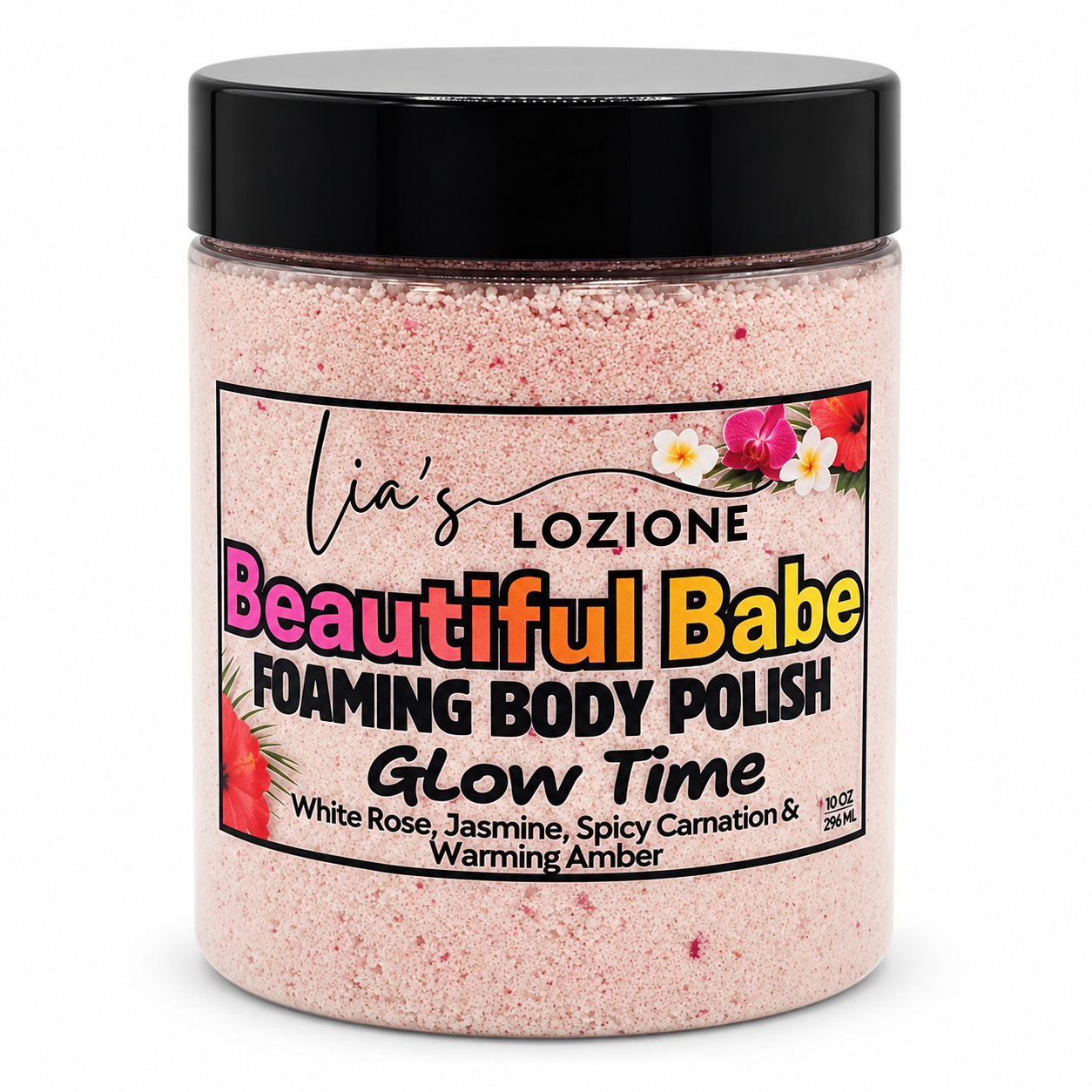 Beautiful Babe 10 OZ, JAR of Body Polish, Studio Picture
