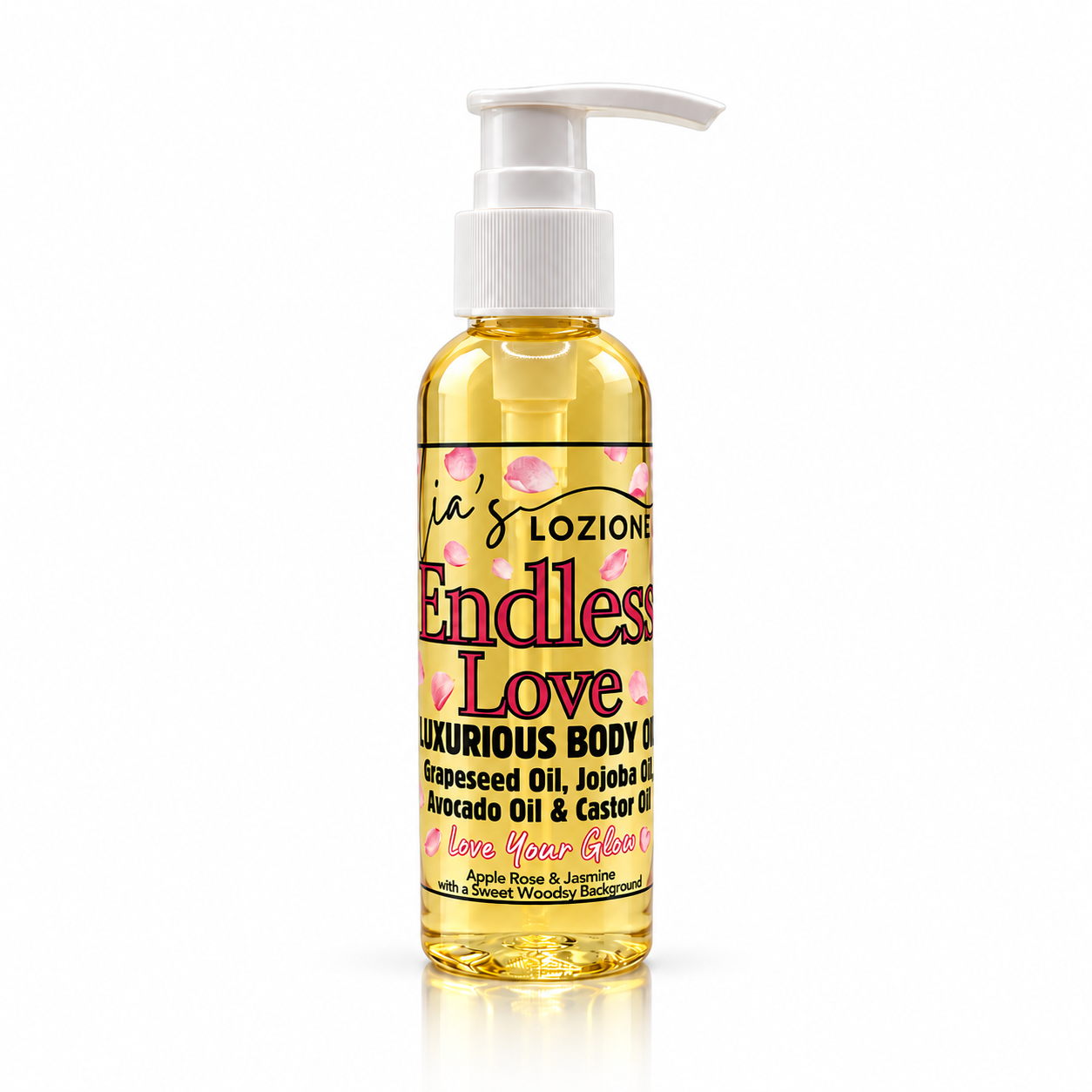 Endless Love 4 OZ Body Oil Bottle Studio Picture