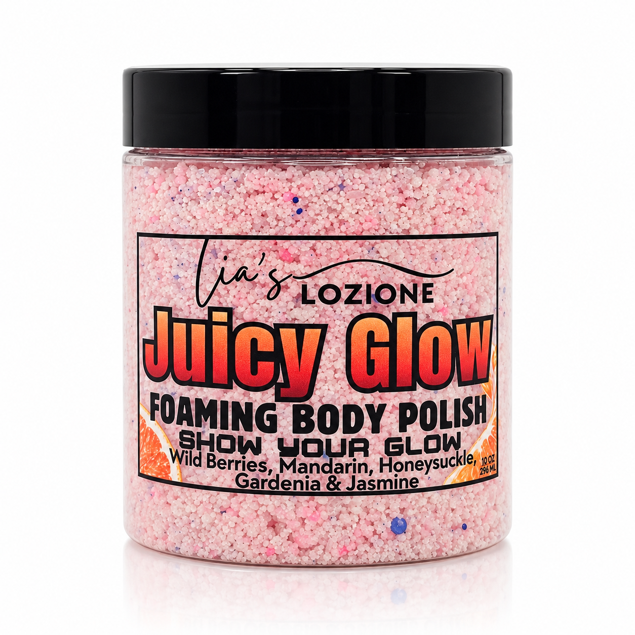 Juicy Glow 10 OZ, JAR of Body Polish, Studio Picture