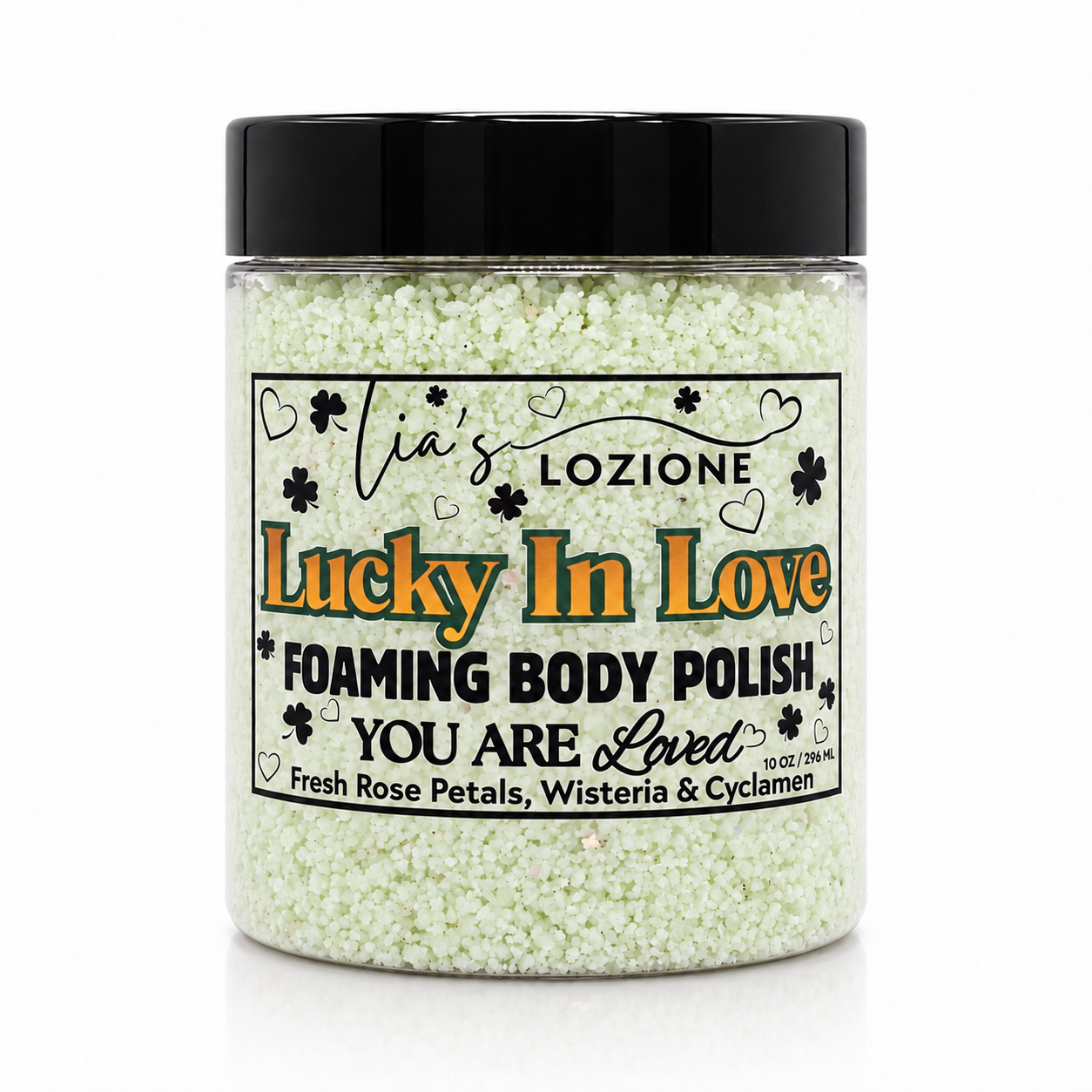 Luck In Love 10 OZ, JAR of Body Polish, Studio Picture