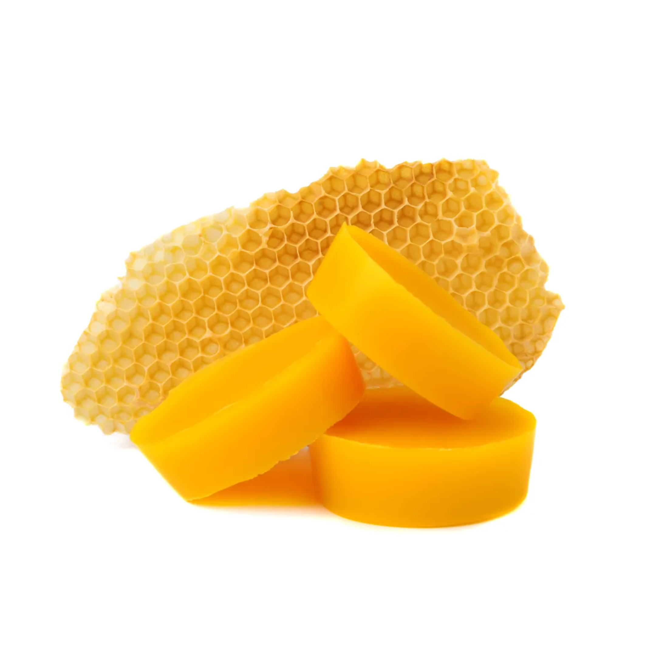 Beeswax rounds with honeycomb