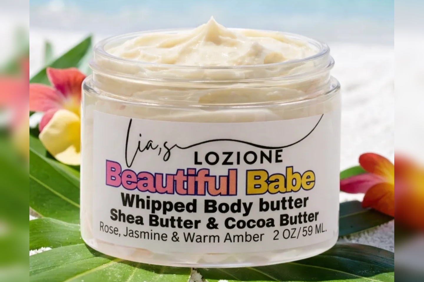 Jar of Beautiful Babe whipped body butter