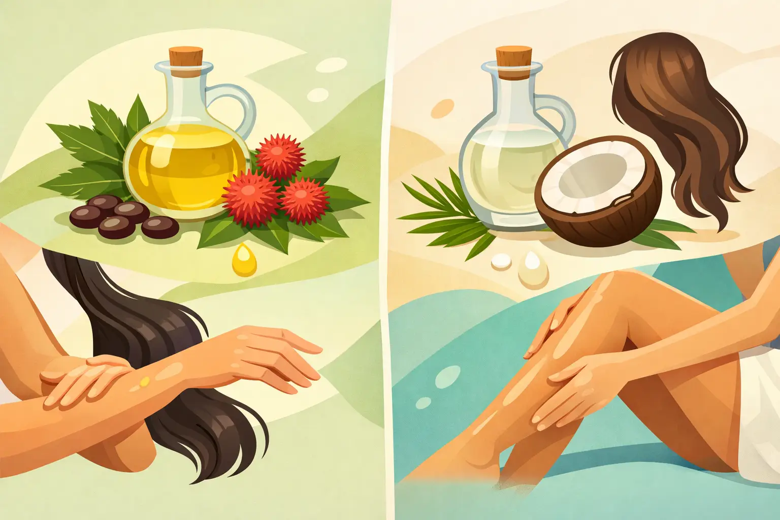 Castor Oil vs Coconut Oil for Skin and Hair