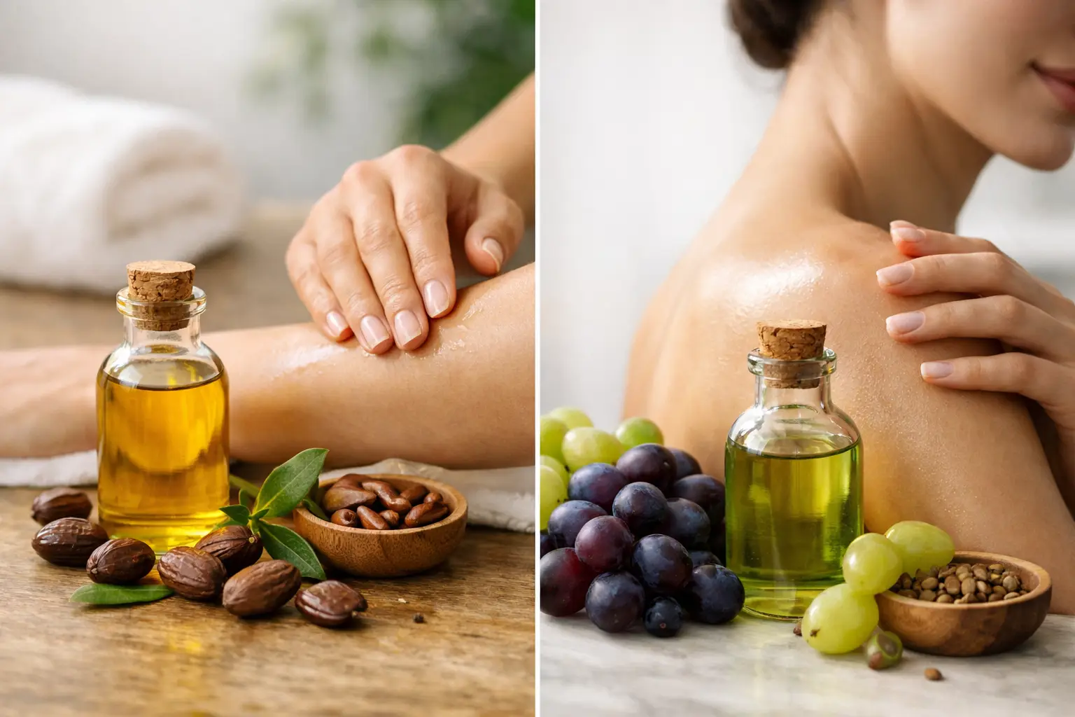 Jojoba Oil vs Grapeseed Oil for Glowing Skin